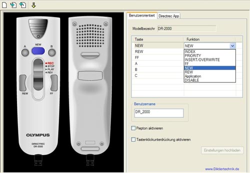 Funktionstastenbelegung