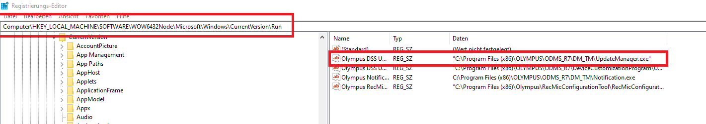 ODMS Updatehinweise unterdrücken